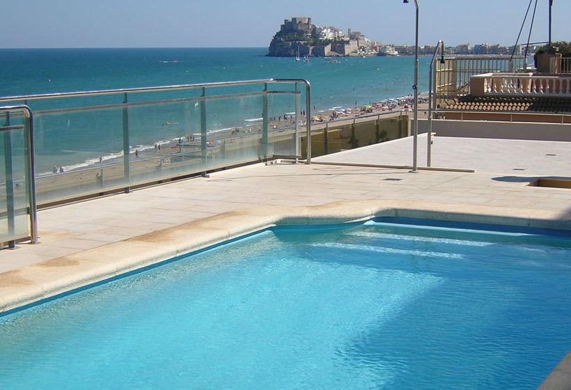 Apartamento Con Aire Acondicionado En 1ª Linea De Playa Edificio Moli De Vent Peniscola Luaran gambar